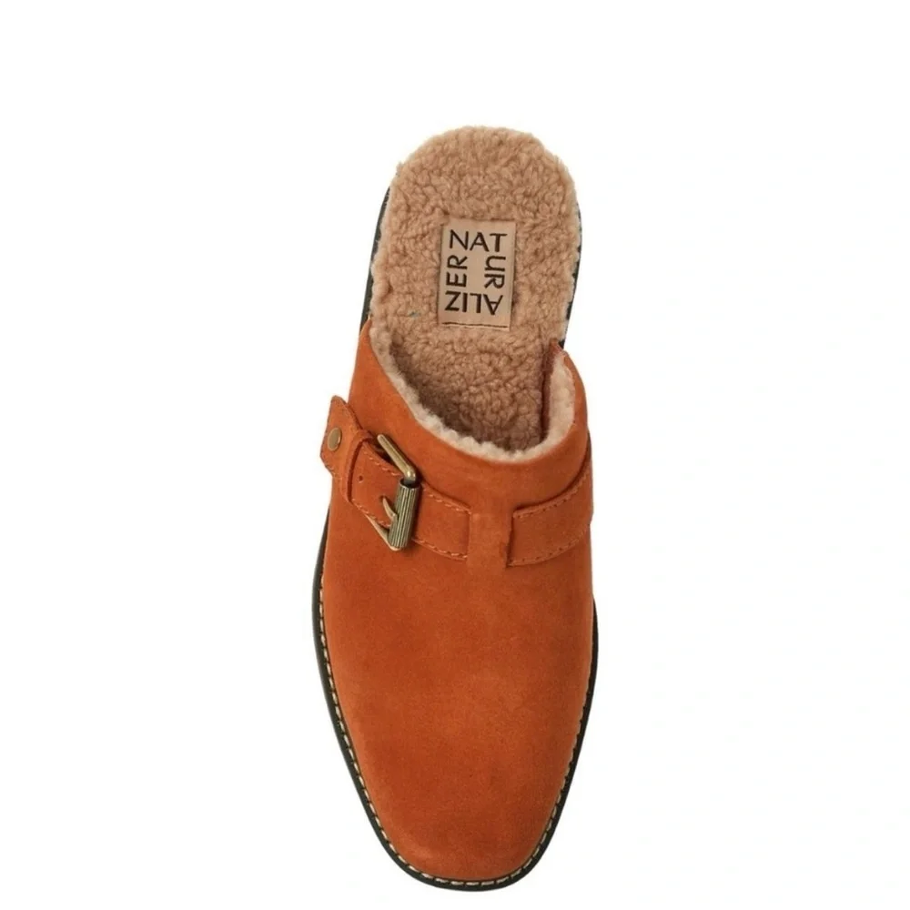 Naturalizer Golden Maple  Suede Slip-On Mules Sz 8 Like New - Picture 7 of 10